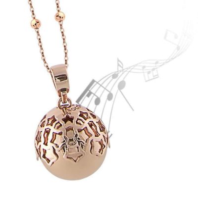 Collana chiama angeli con ciondolo sonoro e stelle traforate