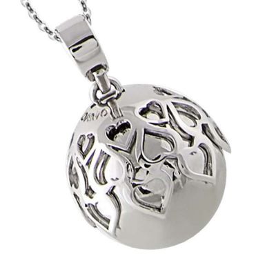 Collana chiama angeli con ciondolo sonoro e stelle traforate