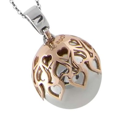 Collana chiama angeli rodiata con ciondolo sonoro