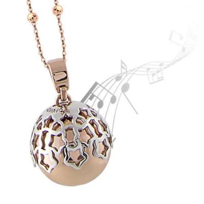 Collana chiama angeli rodiata con ciondolo sonoro